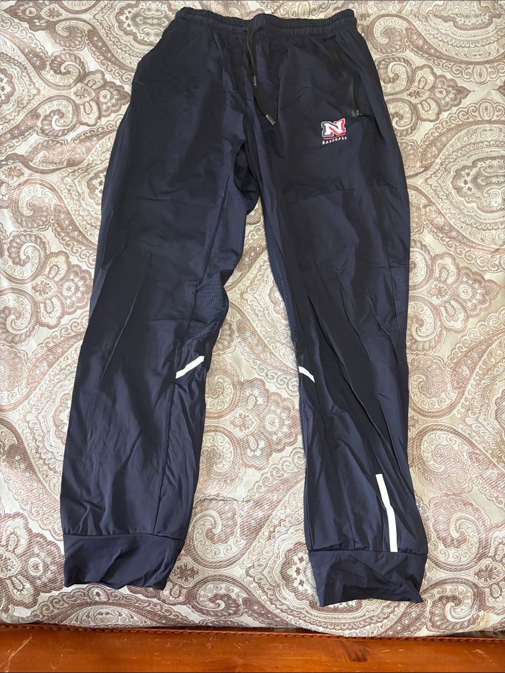 Nebraska Cornhuskers N Baseball Black Athletic Track Pants
